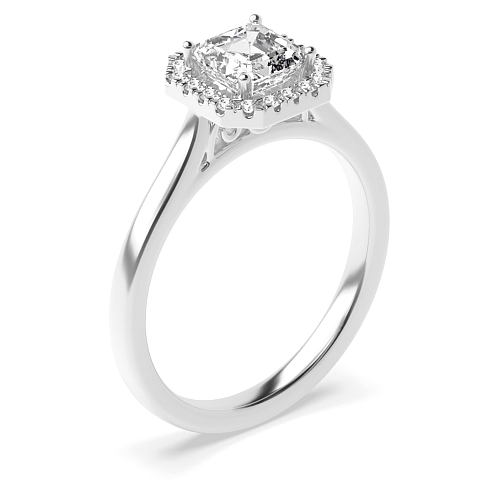 Asscher High set Engagement Rings