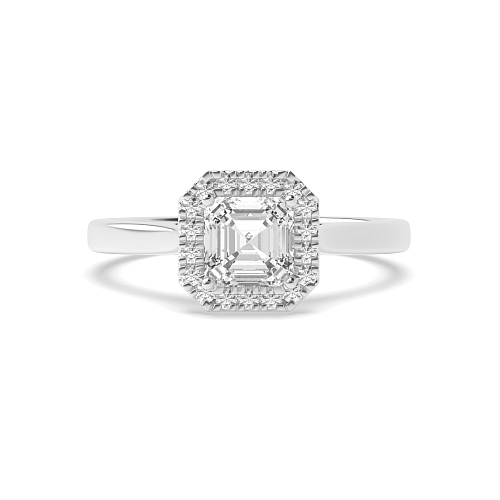 Asscher High set Engagement Rings