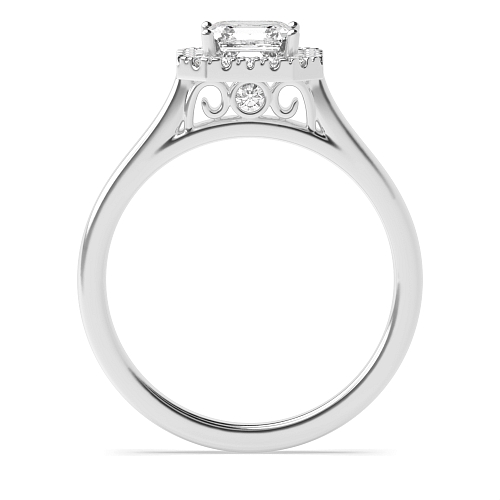 Asscher High set Engagement Rings