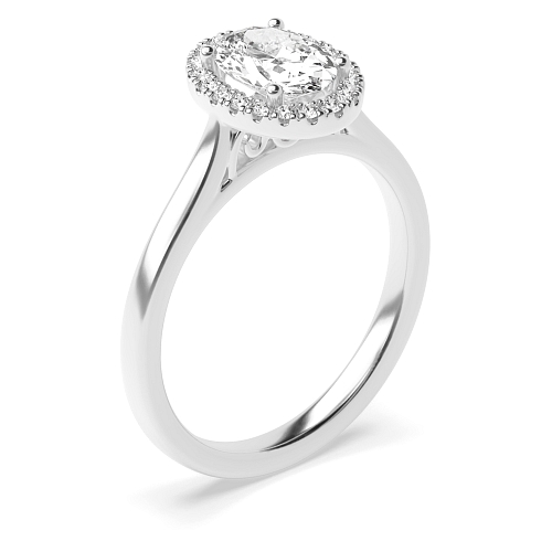 Oval High set Engagement Rings