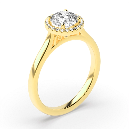 Yellow Gold High set Engagement Rings