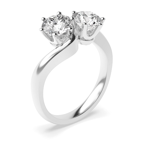 6 Prong Round Twisted Moissanite Engagement Rings