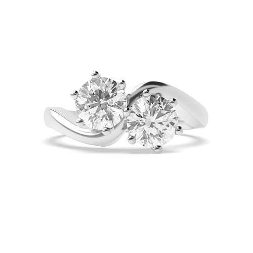 6 Prong Round Twisted Moissanite Engagement Rings