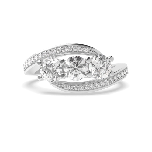 4 Prong Round Trilogy Engagement Ring