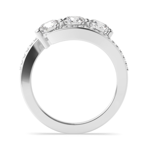 4 Prong Round Trilogy Engagement Ring