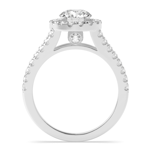 4 Prong Round Halo Diamond Ring