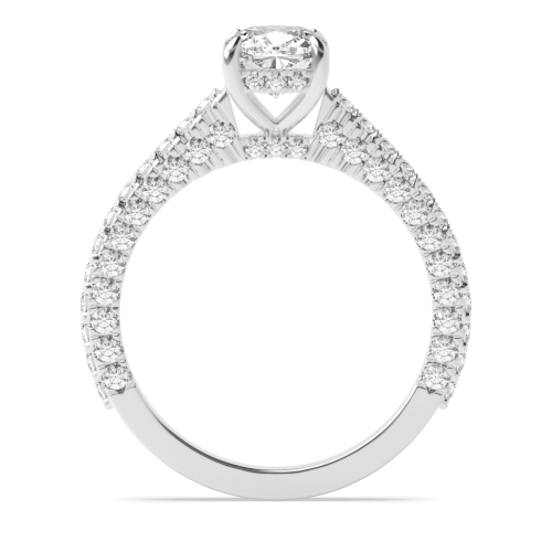 Cushion Side Stone Diamond Ring