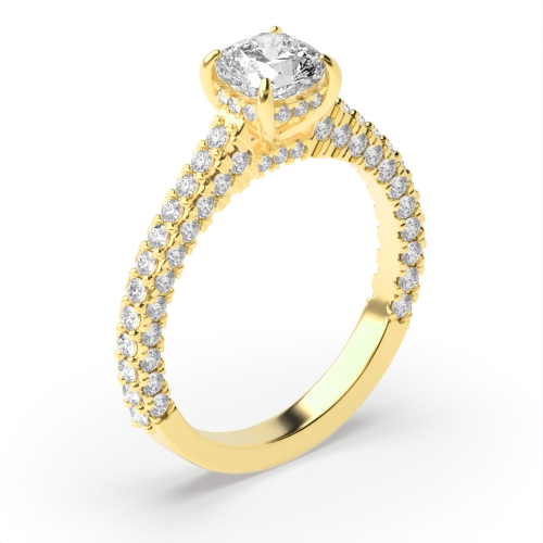 4 prong setting a stunning cushion cut diamond engagement ring