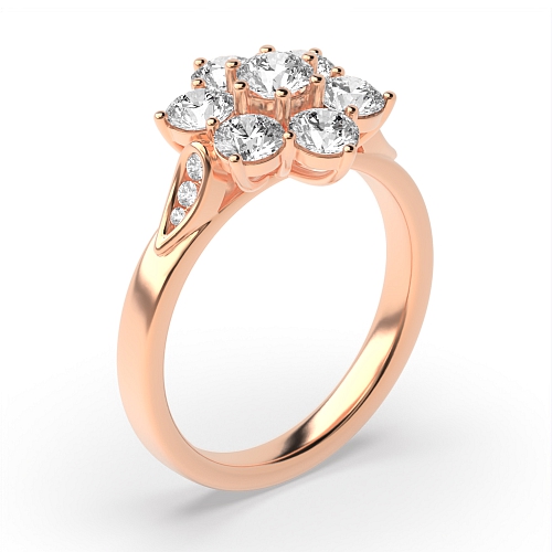 6 Prong Round Rose Gold Stunning Engagement Rings