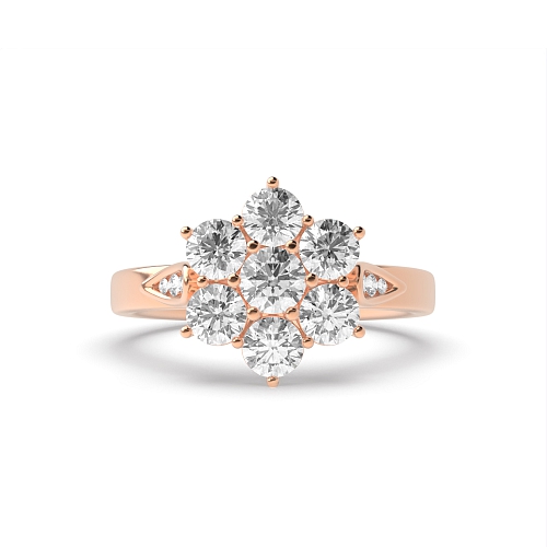 6 Prong Round Rose Gold Stunning Engagement Rings