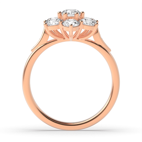 6 Prong Round Rose Gold Stunning Engagement Rings