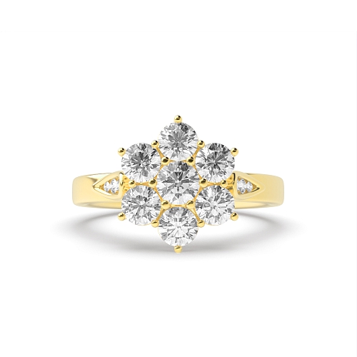 6 Prong Round Yellow Gold Stunning Engagement Rings