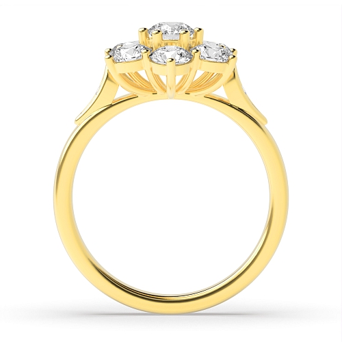 6 Prong Round Yellow Gold Stunning Engagement Rings