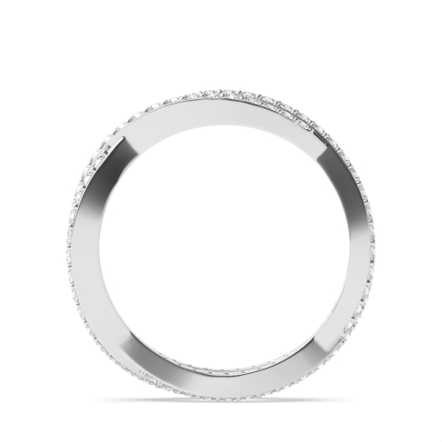 4 Prong Round White Gold Infinity Full Eternity Engagement Rings