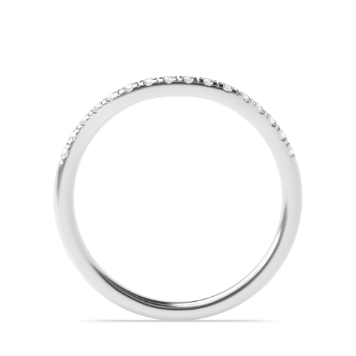 4 Prong Round White Gold Wave Women's Shaped Engagement Rings