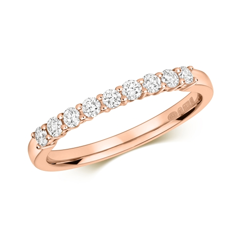Buy 4 Prong Setting Half Eternity Round Diamond Ring Uk - Abelini