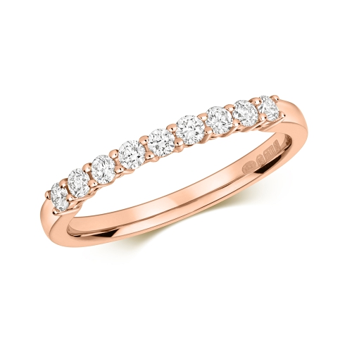 4 Prong Round Rose Gold Whisper continuum Eternity Engagement Rings