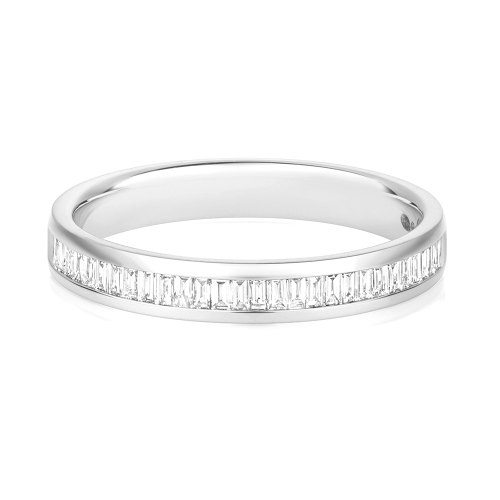 Channel Setting Baguette wedding Half Eternity Diamond Ring