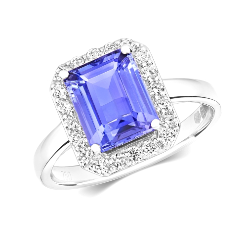 4 Prong Emerald Zenith Lab Grown Diamond Gemstone Engagement Rings