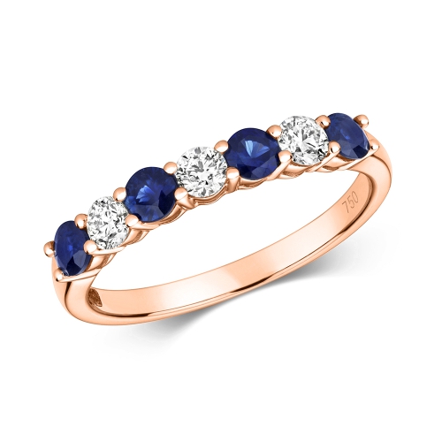 4 Prong Round Rose Gold Echo Diamond Rings