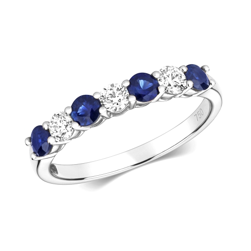 4 Prong Round Echo Gemstone Diamond Rings