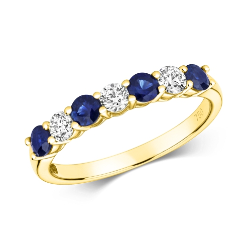 4 Prong Round Yellow Gold Echo Diamond Rings