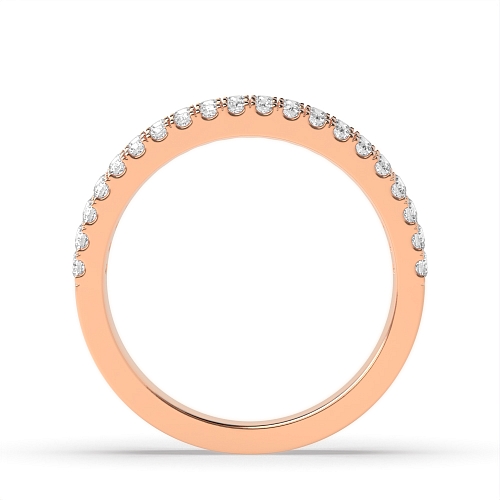 Channel Setting Round/Baguette Rose Gold Elegant look Eternity Diamond Rings