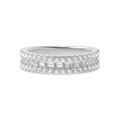 Channel Setting Round/Baguette Elegant look Diamond Rings
