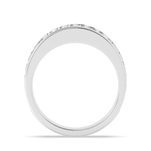 Pave Setting Round Cluster Wedding Band