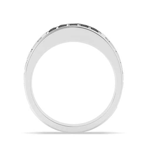 Pave Setting Round Majestic Black Diamond Rings