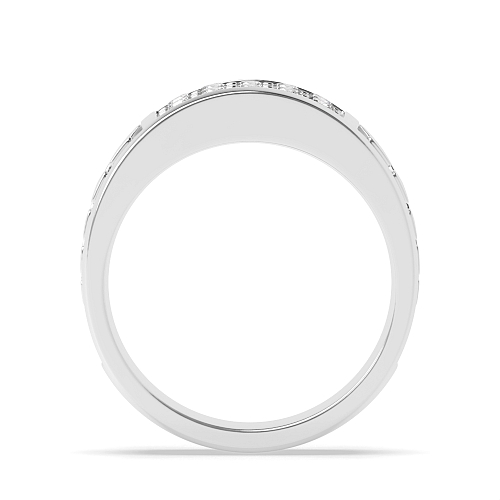Pave Setting Round Majestic Unique Men's Wedding Bands Diamond Rings