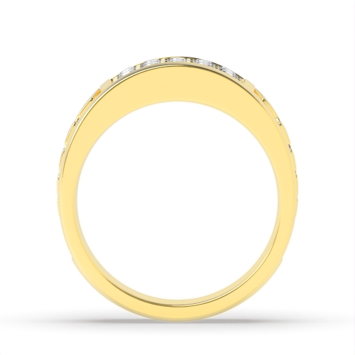 Pave Setting Round Yellow Gold Cluster Diamond Ring