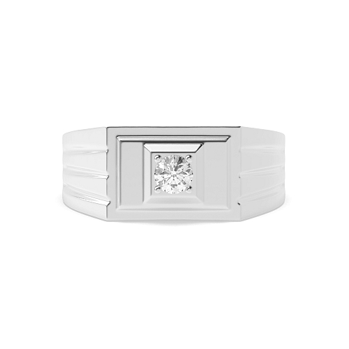 4 Prong Round Core Unique Men's Wedding Bands Diamond Rings