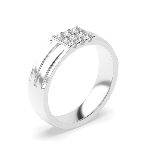 4 Prong Round Bar Diamond Rings