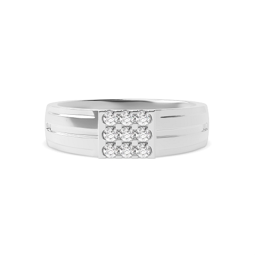 4 Prong Round Bar Diamond Rings
