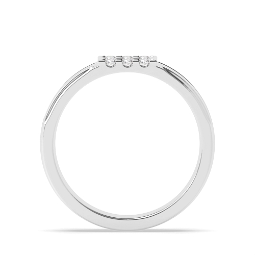 4 Prong Round Bar Diamond Rings