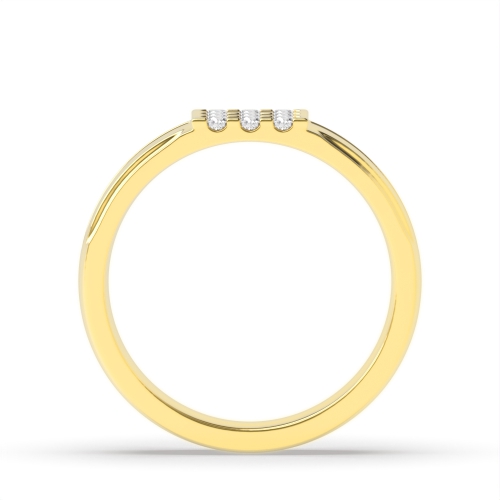 4 Prong Round Yellow Gold Cluster Diamond Ring