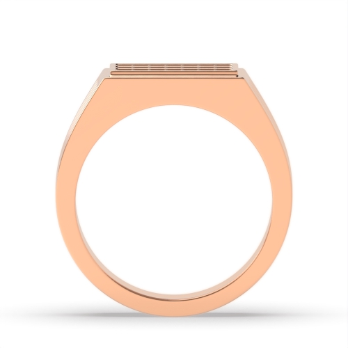 Pave Setting Round Rose Gold Starglint Diamond Rings