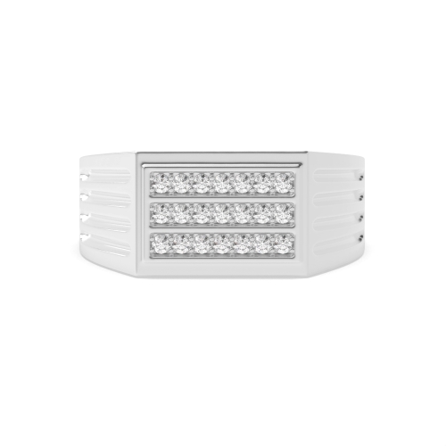 Pave Setting Round Starglint Diamond Rings