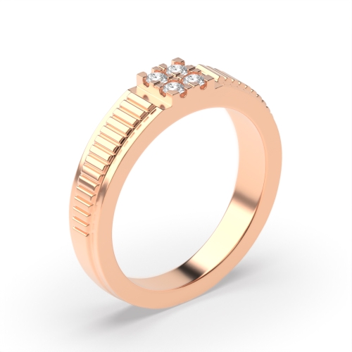 4 Prong Round Rose Gold Perfectly cradles Diamond Rings