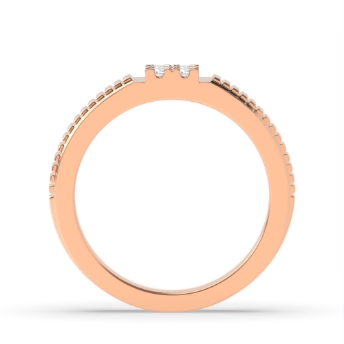 4 Prong Round Rose Gold Perfectly cradles Diamond Rings