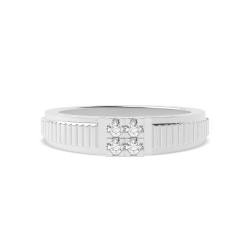 4 Prong Round Perfectly cradles Diamond Rings