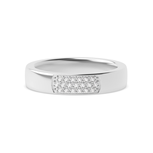 Pave Setting Round Micro wedding Diamond Rings