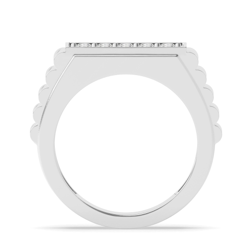 Pave Setting Round Shared Diamond Rings
