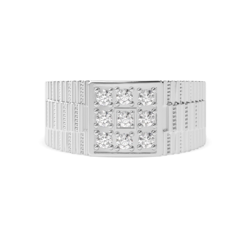 Pave Setting Round Whisperglimmer Diamond Rings
