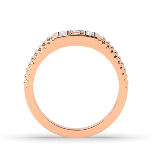 4 Prong Round Rose Gold striking Diamond Rings