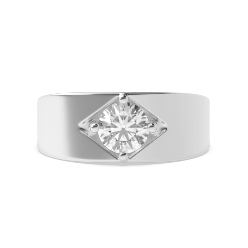 4 Prong Round Row Diamond Rings