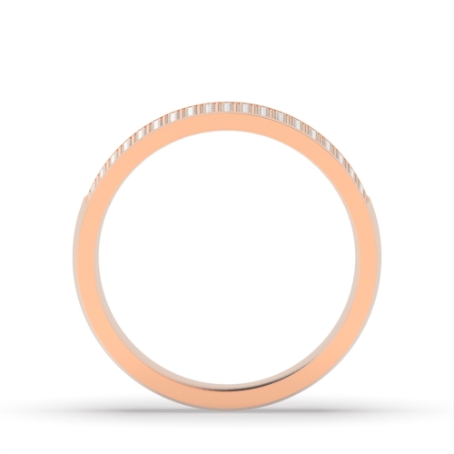 Pave Setting Round Rose Gold Five row Diamond Rings