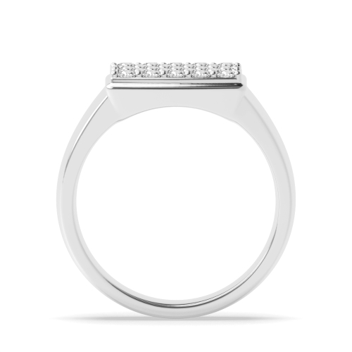 Pave Setting Round Cluster Wedding Band