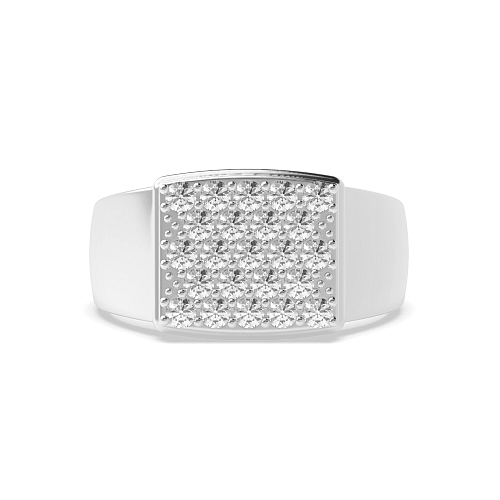 Pave Setting Round Ethereal Unique Men's Wedding Bands Diamond Rings